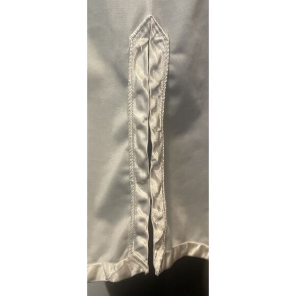 Medium Gaymode Vintage Womens Half Slip Ivory Flower Embellishment Side Slit - Picture 5 of 9